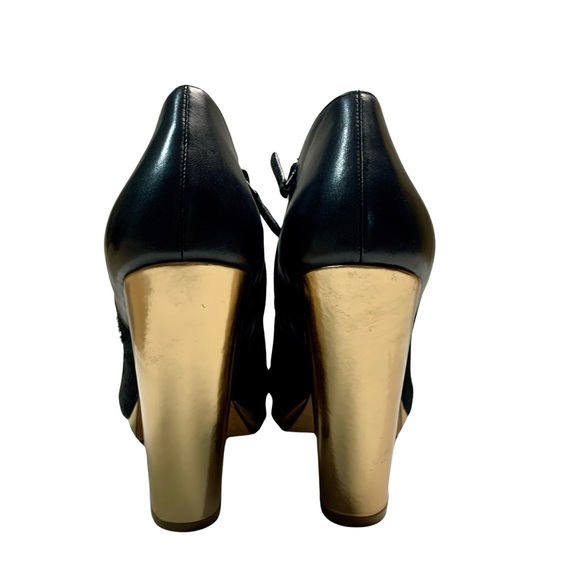 COLE HAAN "Sophie" calf hair boots with gold heel (9) - Picture 9 of 10